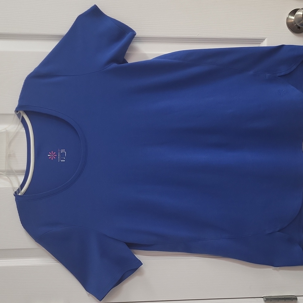 Isaac Mizrahi Blue Short Sleeve Relaxed T-Shirt